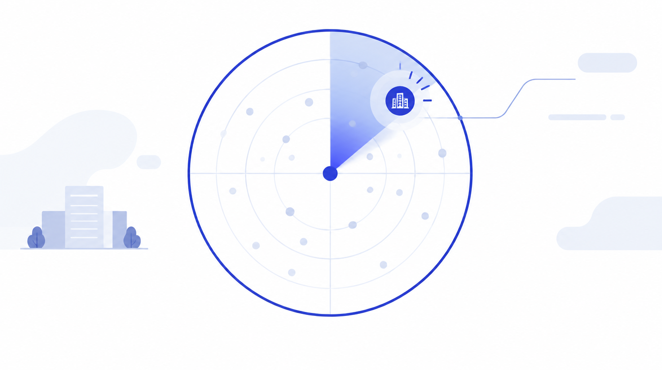 Buyer-intent signal radar illustration